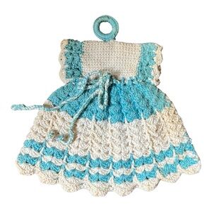 Vintage Hand Crocheted Pot Holder‎ Dress